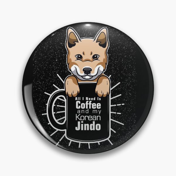 Item preview, Beautiful design perfect for korean jindo owners who loves coffee and dogs. It can be also given as a national dog day(August 26), international coffee day(October designed and sold by PlusPlayStore.
