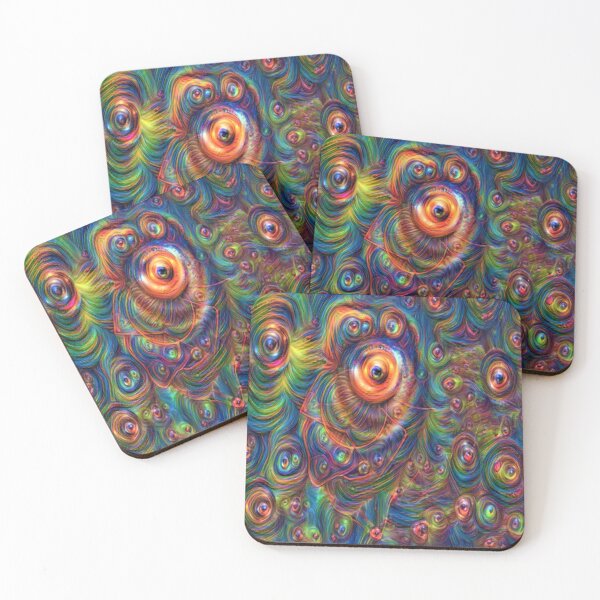 Item preview, psychedelic vibrant line art pattern designed and sold by BelAnnGrey.