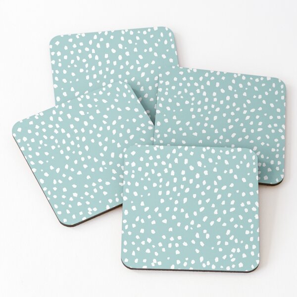 Item preview, White Speckle Marks on Aqua Blue designed and sold by Erin Kendal.
