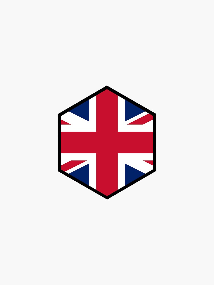 "Union Jack Hexagon" Sticker for Sale by JFKsStickers Redbubble