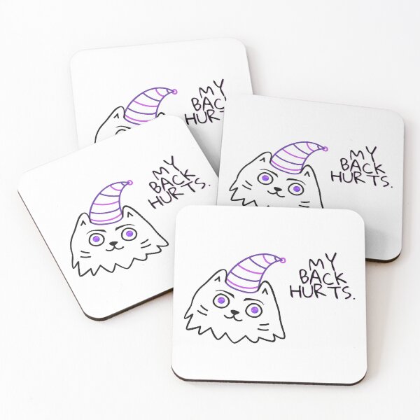 Item preview, My Back Hurts Funny Cat designed and sold by Neve Brown.