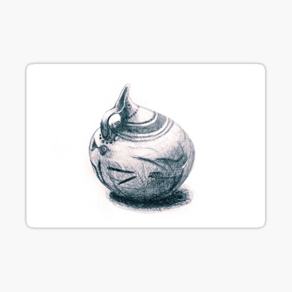 Ancient Greek Pottery Drawing Sticker