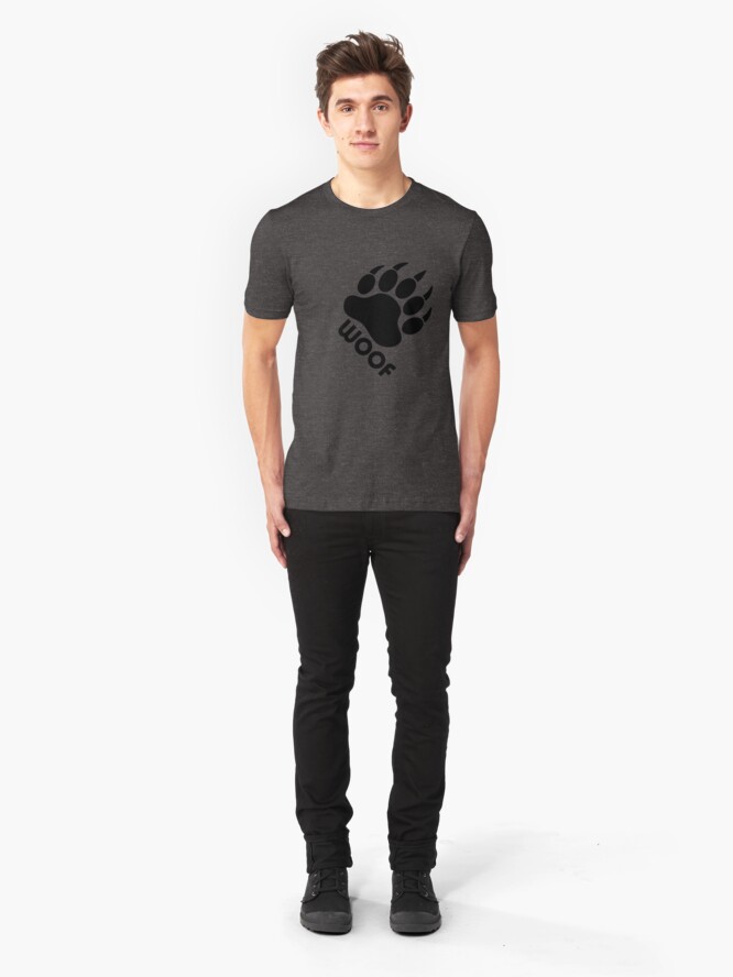 Alternate view of Bear Pride Bear Claw Woof Slim Fit T-Shirt