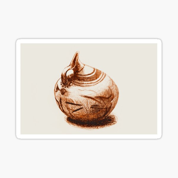 Ancient Greek Pottery Drawing Sticker