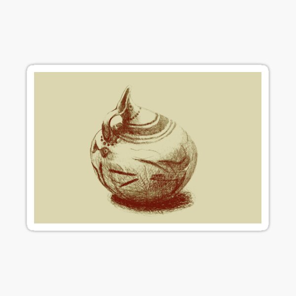 Ancient Greek Pottery Drawing Sticker