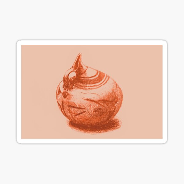 Ancient Greek Pottery Drawing Sticker