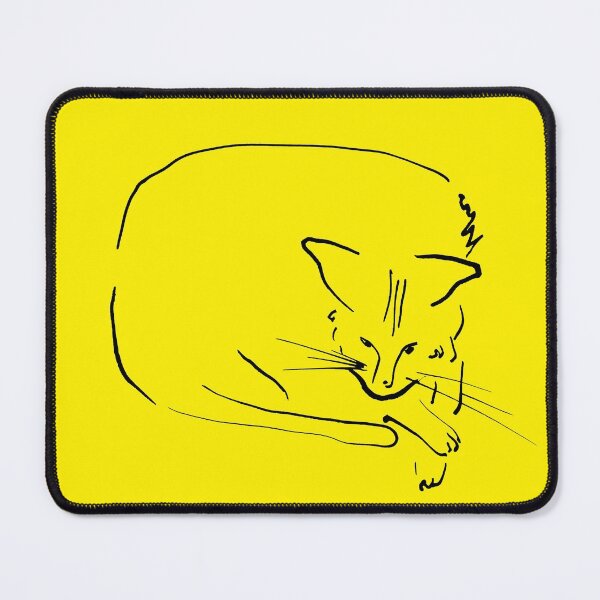 Item preview, Relaxing Cat on Yellow "Paper Drawings/Painting" designed and sold by Istvan Ocztos.