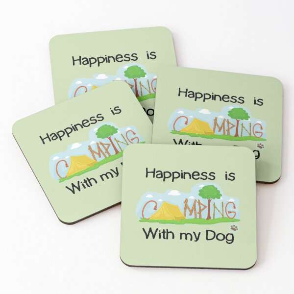 Item preview, Happiness is camping with my Dog.  designed and sold by WhaleSharkShop.