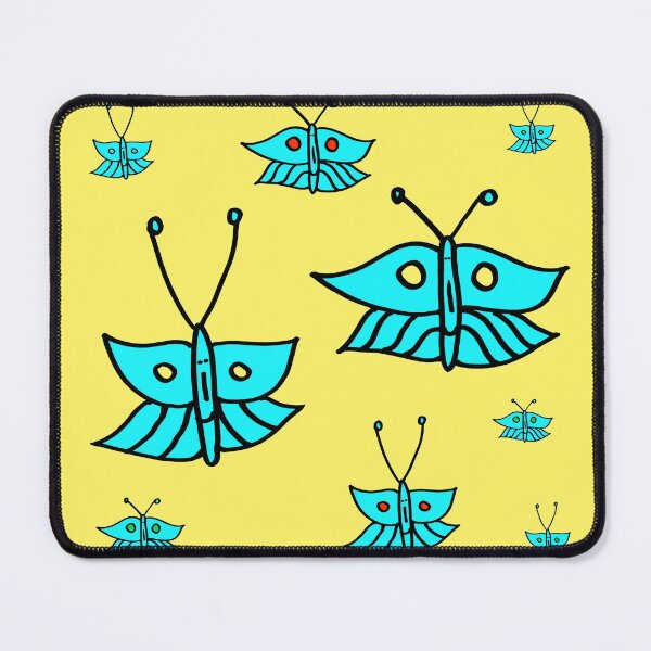 Item preview, Light Blue Butterflies on Yellow designed and sold by Istvan Ocztos.