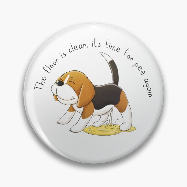 Item preview, cute puppy dog peeing - pet collection - beagle designed and sold by coupledreams.