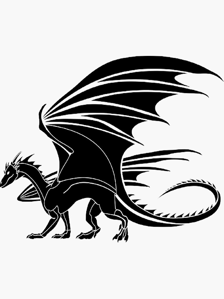 Black Dragon Flapping Its Wings 