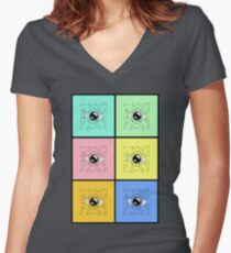 All Eyes On You Women's Fitted V-Neck T-Shirt