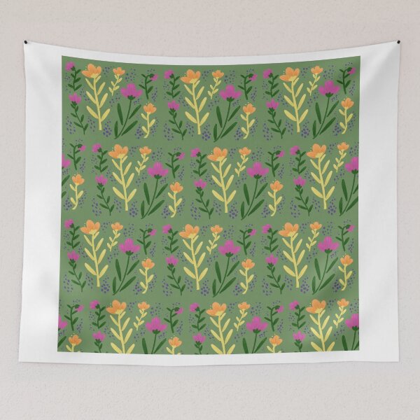 Item preview, Handmaid floral pattern - green background designed and sold by coupledreams.