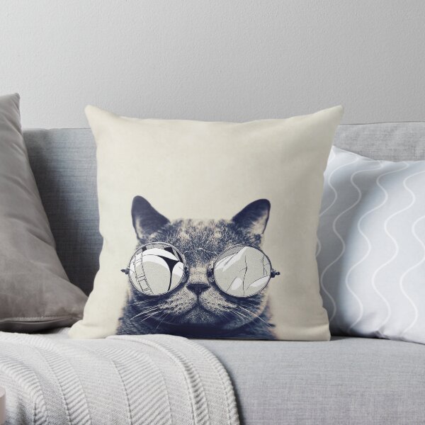 This Cat Rocks! Throw Pillow