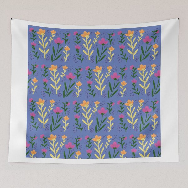 Item preview, Handmaid floral pattern - blue background small designed and sold by coupledreams.