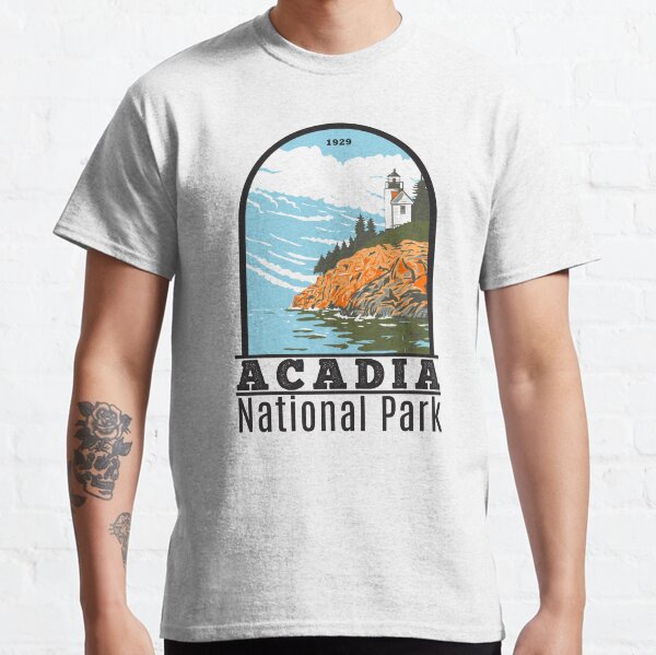Vista previa del artículo con la obra «Parque Nacional Acadia Faro de Bar Harbor Maine», diseñado y vendido por KrisSidDesigns.