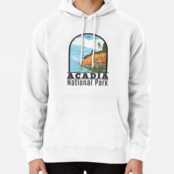 Acadia National Park Bar Harbor Lighthouse Maine Pullover Hoodie