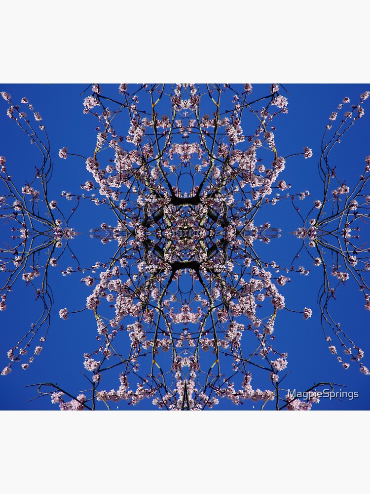 Thumbnail 3 of 3, Sticker, Blue Skies Pink Blossom by Adelaide Artist Avril Thomas at Magpie Springs designed and sold by MagpieSprings.