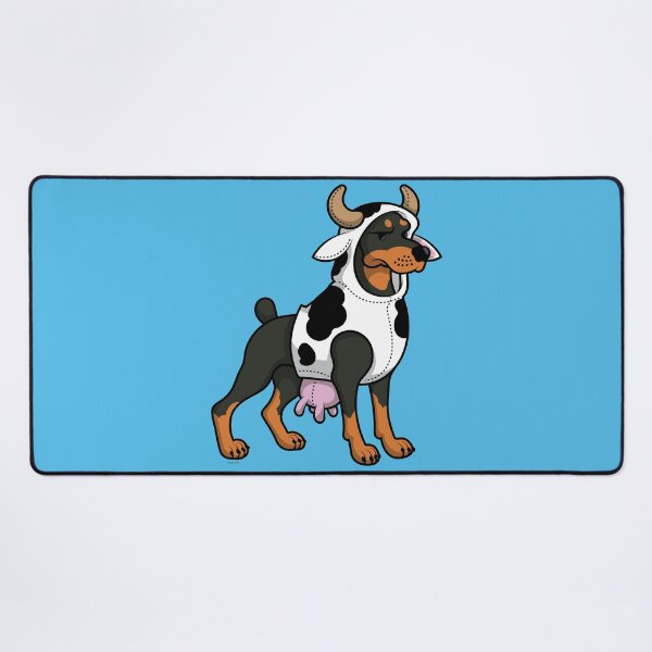 Item preview, Doberman in a Cow Costume designed and sold by Jennifer-Smith.