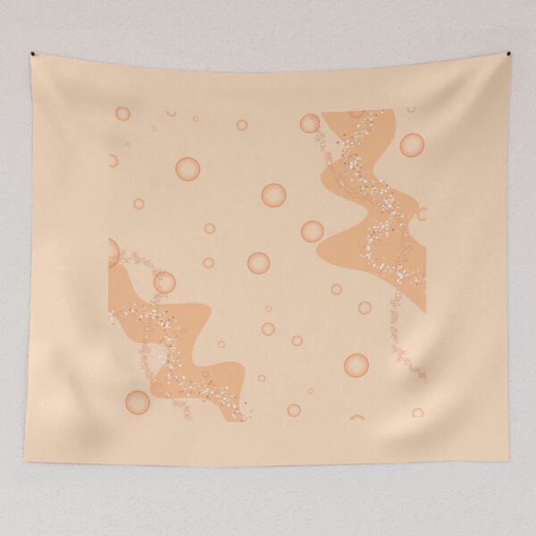 Item preview, Aesthetic Pastel Orange Design w/ Bubbles designed and sold by lhianne.