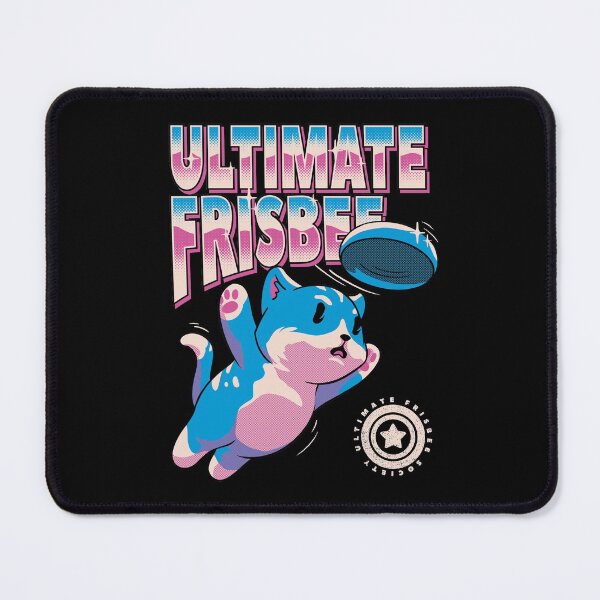 Item preview, Ultimate Frisbee Cat - Retro Frisbee cat Bid Bidginity | Diving for the disc | Perfect Gift for the Pro Ultimate Frisbee Player Professional Merch Pet Mat Bandana designed and sold by Any Color Designs.
