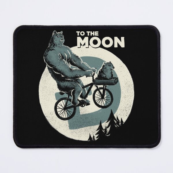 Item preview, DOGECOIN | To the MOON | Much coin how money so crypho such wow Meme Buy the Dip Hodler | Shiba Inu Doggo Ironic Dank Memes | Wacky and Uncharacteristic Bonk Dorime | Much Wow | Moon Light Silhouette designed and sold by Any Color Designs.