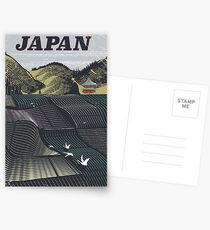 Japan-Landschaftsweinlese-Reiseplakat Postkarten
