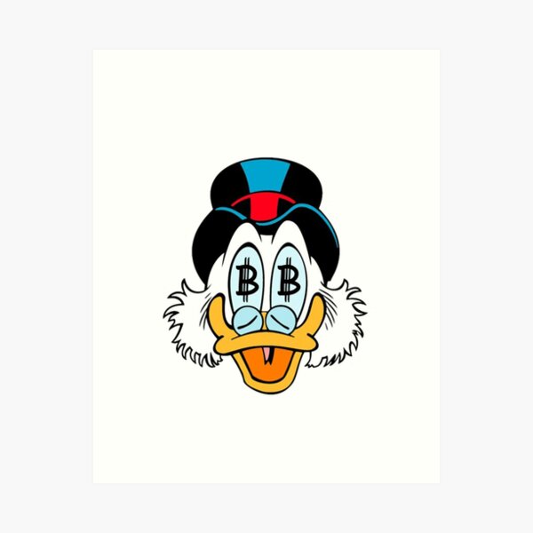 Bitcoin Dagobert Duck Kunstdruck