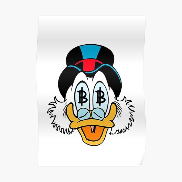 Bitcoin Dagobert Duck Poster