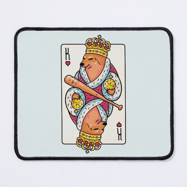 Item preview, Cheems - The King | King of Hearts Playing Card | Shibe | Shiba Inu Wacky and Uncharacteristic | Cheemzilla  | Baseball Bat | Ironic Dank Meme Bonk designed and sold by Any Color Designs.