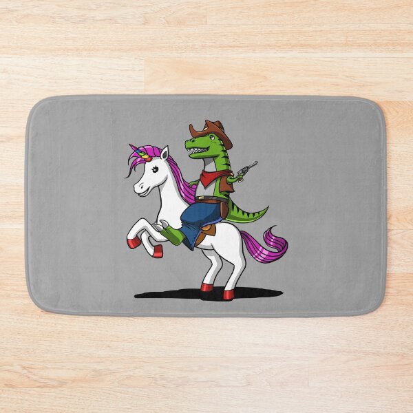 Item preview, T-Rex Dinosaur Cowboy Riding Unicorn  designed and sold by underheaven.