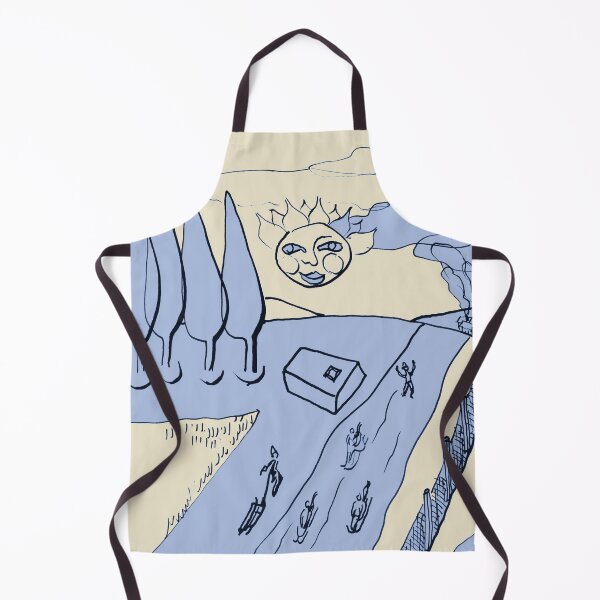Item preview, Sled Hill on Piliscsev at Winter - beige and blue "Paper Drawings/Painting" designed and sold by Istvan Ocztos.