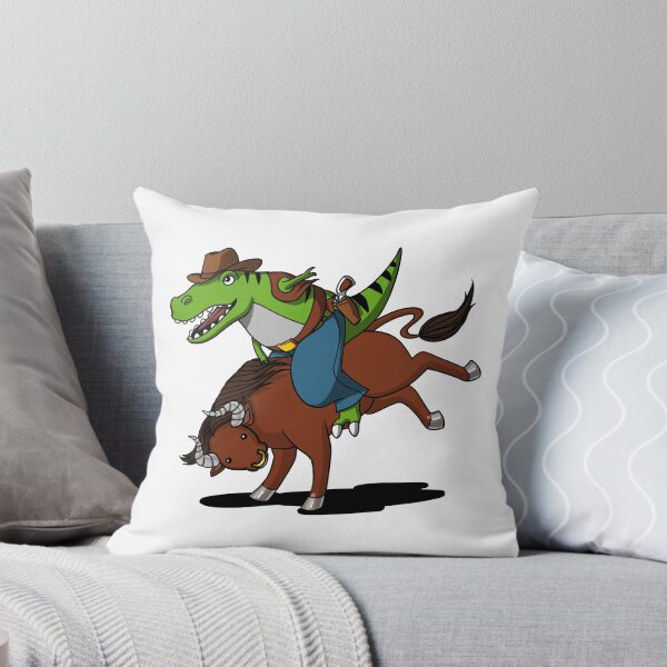 Item preview, T-Rex Dinosaur Cowboy Riding Bull designed and sold by underheaven.