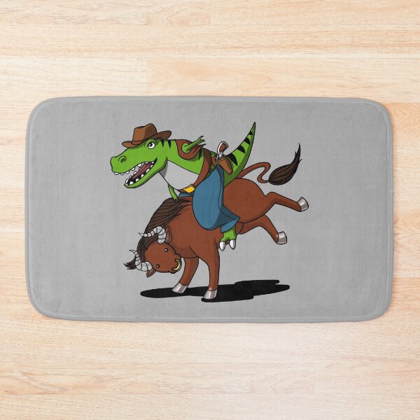 Item preview, T-Rex Dinosaur Cowboy Riding Bull designed and sold by underheaven.