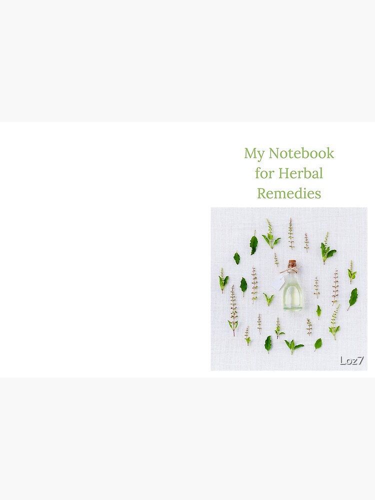 Thumbnail 3 of 3, Hardcover Journal, My Notebook of Herbal Remedies designed and sold by Loz7.