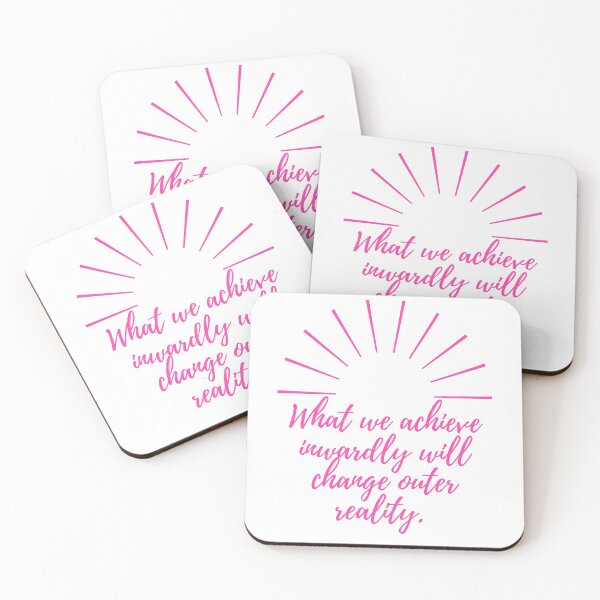 Item preview, What we achieve inwardly will change outer reality  - pink designed and sold by BlueThrow.
