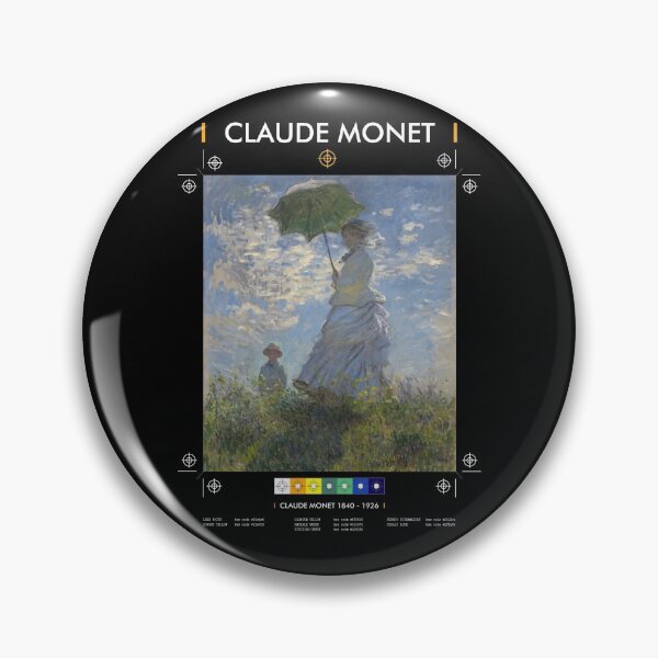 Item preview, Famous impressionist painter artist Claude Monet. Woman with a parasol Monet oil paint colour palette translated into modern hex codes.  designed and sold by Barb  Hamilton ⭐⭐⭐⭐⭐.