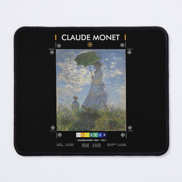 Item preview, Famous impressionist painter artist Claude Monet. Woman with a parasol Monet oil paint colour palette translated into modern hex codes.  designed and sold by Barb  Hamilton ⭐⭐⭐⭐⭐.