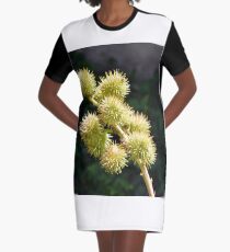Natural green branch with spikes Graphic T-Shirt Dress