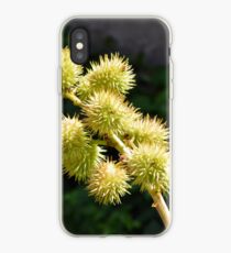 Natural green branch with spikes iPhone Case