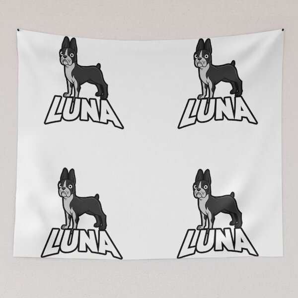 Item preview, Black / White French Bulldog Puppy Dog Named Luna designed and sold by podvos83.