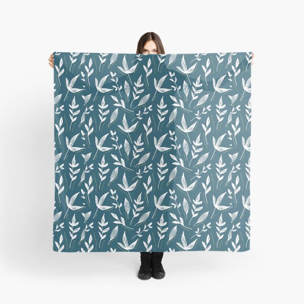 Item preview, Blue and white leaves pattern designed and sold by autumnchu.
