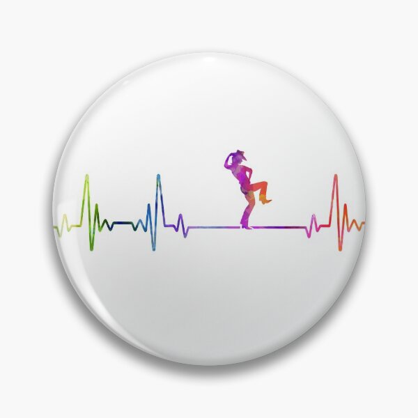 Item preview, line dance heartbeat watercolor designed and sold by loves789.