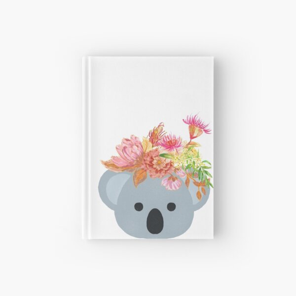 Koala and Flowers Hardcover Journal