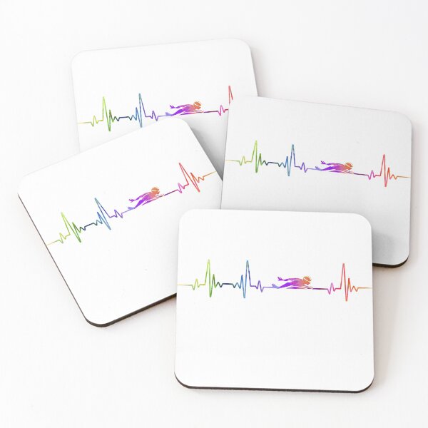 Item preview, Swimming  heartbeat watercolor designed and sold by loves789.