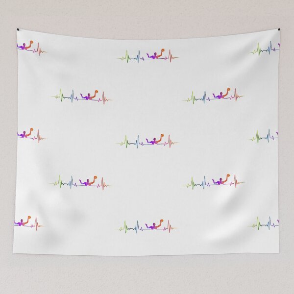 Item preview, WATER POLO heartbeat watercolor designed and sold by loves789.