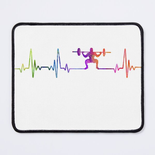Item preview, WEIGHLIFTING heartbeat watercolor designed and sold by loves789.