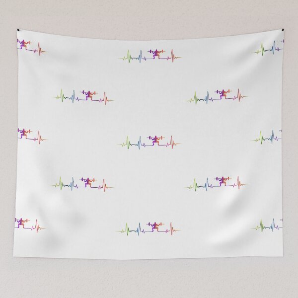 Item preview, WEIGHLIFTING heartbeat watercolor designed and sold by loves789.