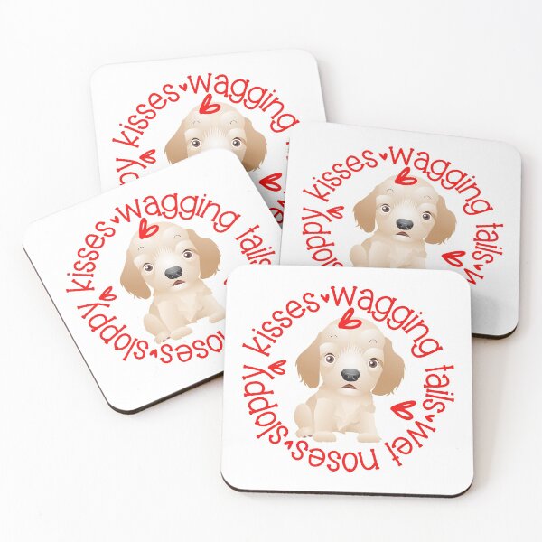 Item preview, Cute Golden Retreiver puppy dog, wagging tails, wet noses, sloppy kisses designed and sold by TheresPawprints.