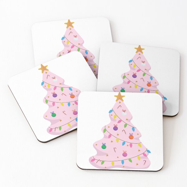 Item preview, Pastel Pink Christmas Tree designed and sold by hojhojart.